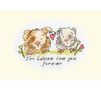 Kit de point de croix Bothy Threads "I'm Guinea Love You Forever", XGC41, 13x9cm