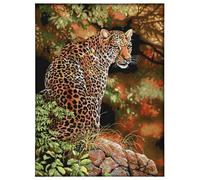 Kit De Point De Croix Cheetah Motif Animal, Impression Sur Toile, Broderie, Bricolage, Couture, Décoration De La Maison, 14ct