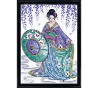 Kit de point de croix compté Design Works "Garden Geisha", 30x43cm