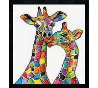 Kit de point de croix compté Design Works "Girafes", 25x30cm