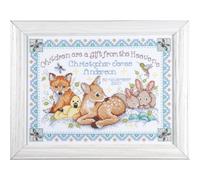 Kit de point de croix compté Design Works "Tobin Baby", 30x33cm