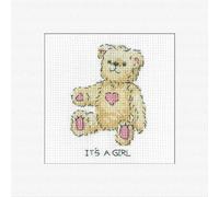 Kit de point de croix compté Heritage "Carte de vœux Sa fille (A)", GCTG1716, 14,5x14,5cm
