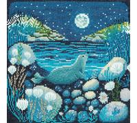 Kit de point de croix compté Heritage "Moonlit Bay (A)", MSMB1761, 20,5x20,5cm