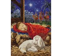 Kit de point de croix compté Letistitch "Bébé Jésus", 23x32cm