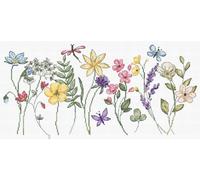 Kit de point de croix compté Letistitch "Summer Bloom", 36x17cm