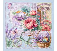 Magic Needle Kit de broderie au point de croix Motif provence Charmante 26 x 26 cm