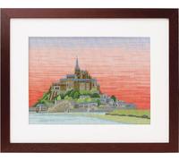 Kit de point de croix compté Olympus "Mont Saint Michel", 23,4x32,5 cm