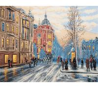 Kit de point de croix compté Panna "Chemin d'hiver", 40x30cm, DIY