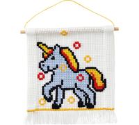 Kit de point de croix compté Permin "Licorne", 16x18cm