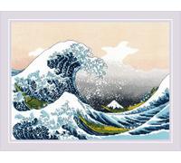 RIOLIS Kit de broderie au point de croix compté 2186 La Grande Vague de Kanagawa après K. Hokusai