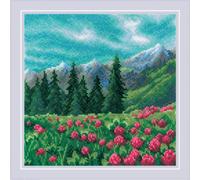 Kit de point de croix compté Riolis 'Mountain Clover', 20x20cm, à faire soi-même