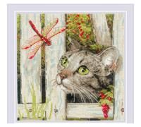 Kit de point de croix compté Riolis "Qui es-tu ?", 20x20cm