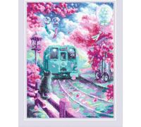 Kit de point de croix compté Riolis "Spring Express", 30x40cm