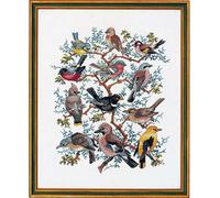 Kit de point de croix Eva Rosenstand "Arbre avec oiseaux", 40x50cm