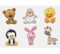 Kit de point de croix Luca-S "Ornaments Friends II Set 6-piece", compté, environ 8x9cm