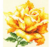 Kit de point de croix Magic Needle Zweigart Edition "Yellow Rose", 11x11cm