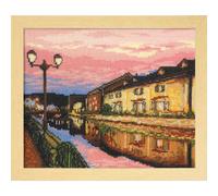 Kit de point de croix Olympus "Otaru Cannal en soirée", 29,7x36,4 cm
