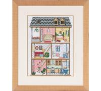 Kit de point de croix Permin "Maison de poupée", 39x32cm, 92-7434