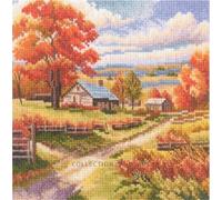 Kit de point de croix RTO "Couleur du soleil, village", 15.5x15.5cm, DIY