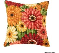 Kit de point de croix Vervaco coussin Fleurs d'été