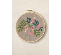Kit de point freestyle estampillé DMC avec cerceau en bois "Indigo", Diam 14,5cm