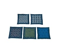 Kit de point Sashiko Hitomezashi estampillé Olympus "Sous-verres marine 5pcs", 1