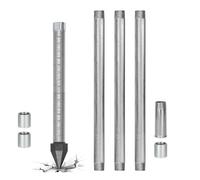 Kit de Pointe de Puits-Robuste 36 Pouces Crépine de Puits-Kit de Forage de Puits,Acier Galvanisé avec Maille 60 Mesh pour Entretien de Terrain et Accès Eau Souterraine(4m)