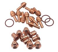 Kit de pointe d'électrode plasma et joint torique pour coupe-feu Hobart Airforce 400 - Compatible avec les lampes torches ICE-25C, ICE-27C et ICE-27T, 10+10+3 pièces, cuivre et caoutchouc