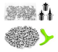 Kit de pointes d'athlétisme avec clé, 96 pièces, acier allié, longueurs variées, pour chaussures de course et accessoires de sport,t