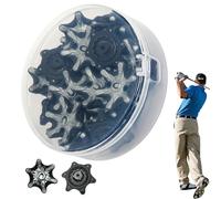 Kit de pointes de golf - 18 semelles intérieures de rechange, raccords de chaussures universels avec un design robuste | Accessoires essentiels pour pelouses, golfs, parcours, clubs, hommes et femmes,