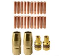 Kit de pointes de soudage MIG pour Miller M-100 M-150 pour Hobart H-9 H-10 - Embout de contact 0,8 mm - Diffuseur de buse de gaz (000067)