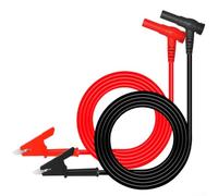 Kit de pointes de test multimètre en cuivre 1 m 1000 V sûr | Fiche banane de 4 mm, pinces crocodiles, longueur de 1 m, tension de 1000 V, isolée en toute sécurité