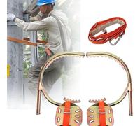 Kit de pointes d'escalade pour arbre - Réglable - Antidérapant - Avec harnais de sécurité - Boucle de pied en bois pour la chasse, l'observation et la récolte des fruits
