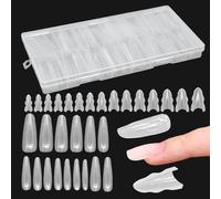 Kit De Pointes Pour Ongles - 180 Pièces Structure En Sandwich Outil De Beauté À Couverture Intégrale - Formes Pour Extensions D'Ongles,Pour Amis Salon Maison Voyage Mariage Spa