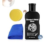 Kit de polissage chromé - Kit de nettoyage de détail de voiture pour le traitement des véhicules, kit d'entretien de voiture, pour une utilisation dans la cuisine, la salle de bain, le garage, les