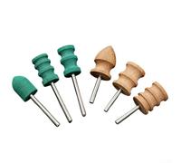 Kit de polissage de bords en cuir pour outils électriques, têtes de ponçage en caoutchouc et bois de hêtre pour sceller les bords et le polissage du cuir tanné végétal