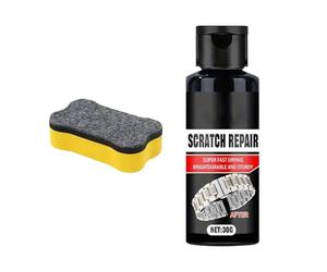 Kit de Polissage de Montre - 30 g - 8 x 2,8 x 2,8 cm - Outils de réparation - pour enlever Les Rayures avec éponge - de Polissage pour Montres - pour argenterie, Lunettes, Bracelet, étui de