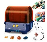 Kit de Polissage de Pierres, Machine électrique pour polir Les Bijoux avec Couvercle séparateur, kit de Polissage de Pierres pour Cristaux et gemmes DIY