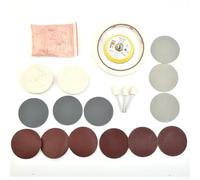 Kit de polissage de verre de montre 20 pièces avec poudre d'oxyde de cérium et tampon arrière pour la restauration de la montre