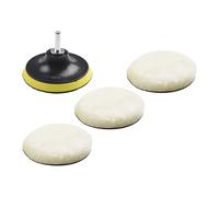 Kit de polissage de voiture 10 pièces 10,2 cm en laine pour polisseuse et perceuse pour métal, verre, pierre