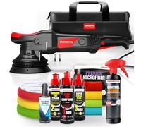 Kit de polissage de voiture : polisseuse Menzerna MZ-XR + Polisseurs Menzerna 100 ml + 3 tampons de polissage + Spray céramique Sealant 100 ml + Control Cleaner 500 ml + 4 chiffons en microfibre de