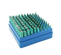 Kit de polissage en caoutchouc de 100 pièces compatible avec les outils rotatifs cylindriques et têtes de meulage adaptés pour les tâches de polissage du métal, du verre, du jade et des bijoux