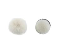 Kit de polissage et de lustrage for moyeux de roue de voiture de 25 mm et 15 mm - Tampons en mousse à cirer avec tige auto-agrippante/à visser(2pc Wool Pad)