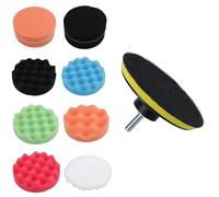 Kit de polissage et de polissage 115 mm Tampons Polisseuse M14 Adaptateur de perceuse peinture métal 12 pièces