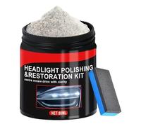 Kit de polissage Headlight - 80 ml - 5,6 x 5,4 x 5 cm - Poudre nettoyante anti-rayures pour verre, poudre de restauration de la lumière de la tête - Pour voiture, camion, SUV, pare-vent, maison