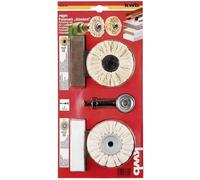 KWB Kit de polissage 6 pièces - pâte à polir et mandrin - pour jantes et voiture