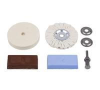 Kit de Polissage - WOLFCRAFT - 2178000 - 5 Outils - Disque Feutre - Disque Coton