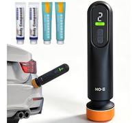 Kit de polisseuse de voiture, mini kit de polissage de voiture avec batterie, polisseuse sans fil rechargeable avec 2 tampons de polissage, machine de nettoyage de film d'huile pour fenêtre de voiture