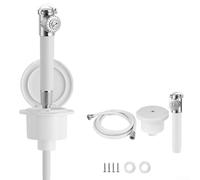 Kit de pommeau de douche rétractable avec tuyau en PVC anti-nœuds de 2,5 m, construction en acier inoxydable et plastique, design portable pour une utilisation marine ou camping-car (2,5 m)