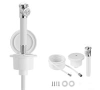 Kit de pommeau de douche rétractable pour yachts avec débit pressurisé, couvercle scellé, boîtier en plastique renforcé en acier inoxydable et tuyau anti-torsion (4 m)